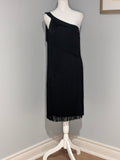 Aidan Mattox Black Fringe Cocktail Dress – Size 10