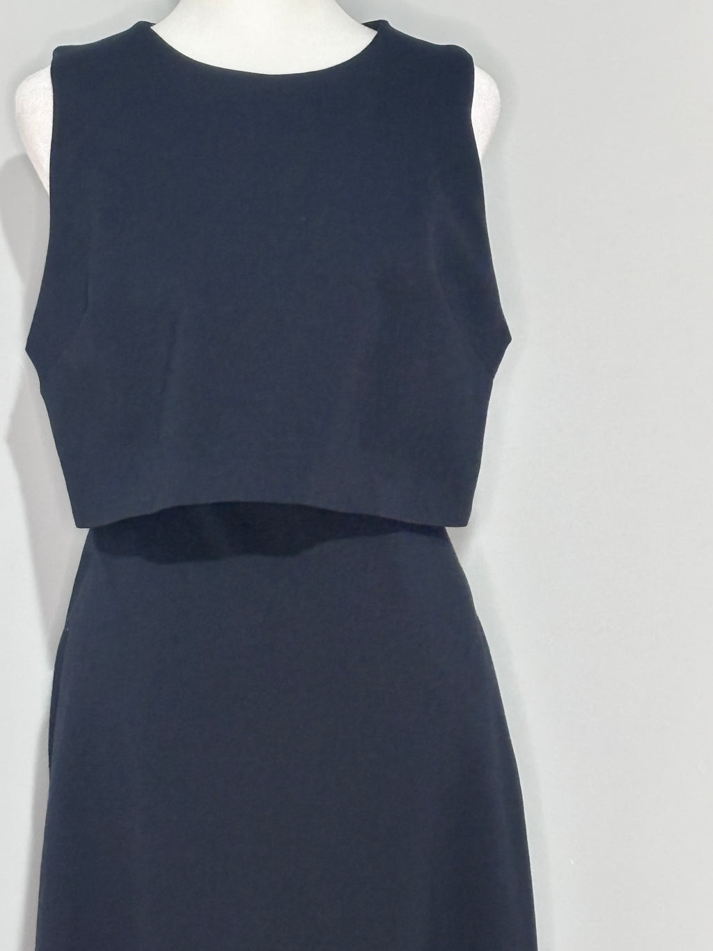 Spanx Navy Overlay Midi Dress – Size Large