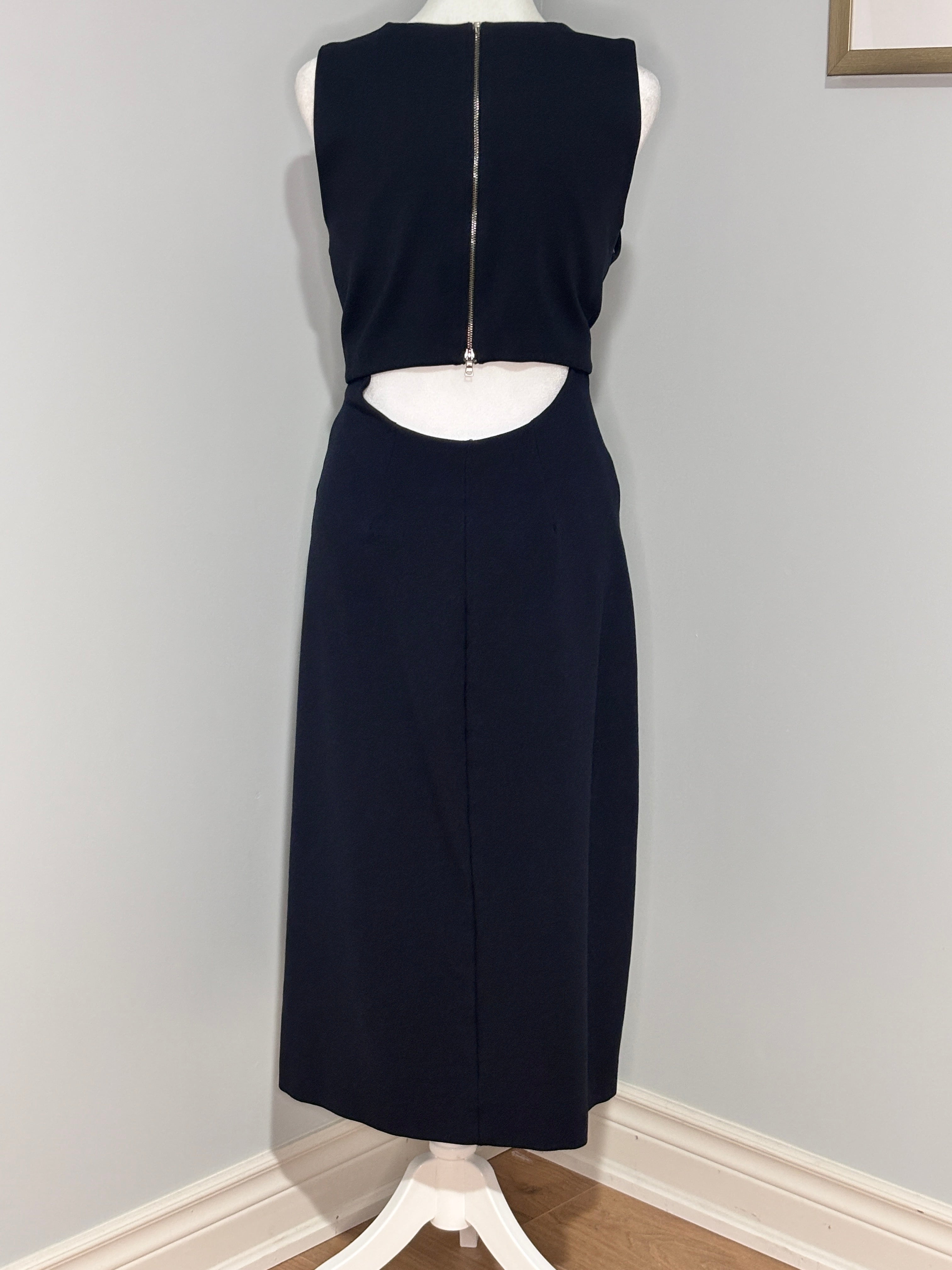 Spanx Navy Overlay Midi Dress – Size Large