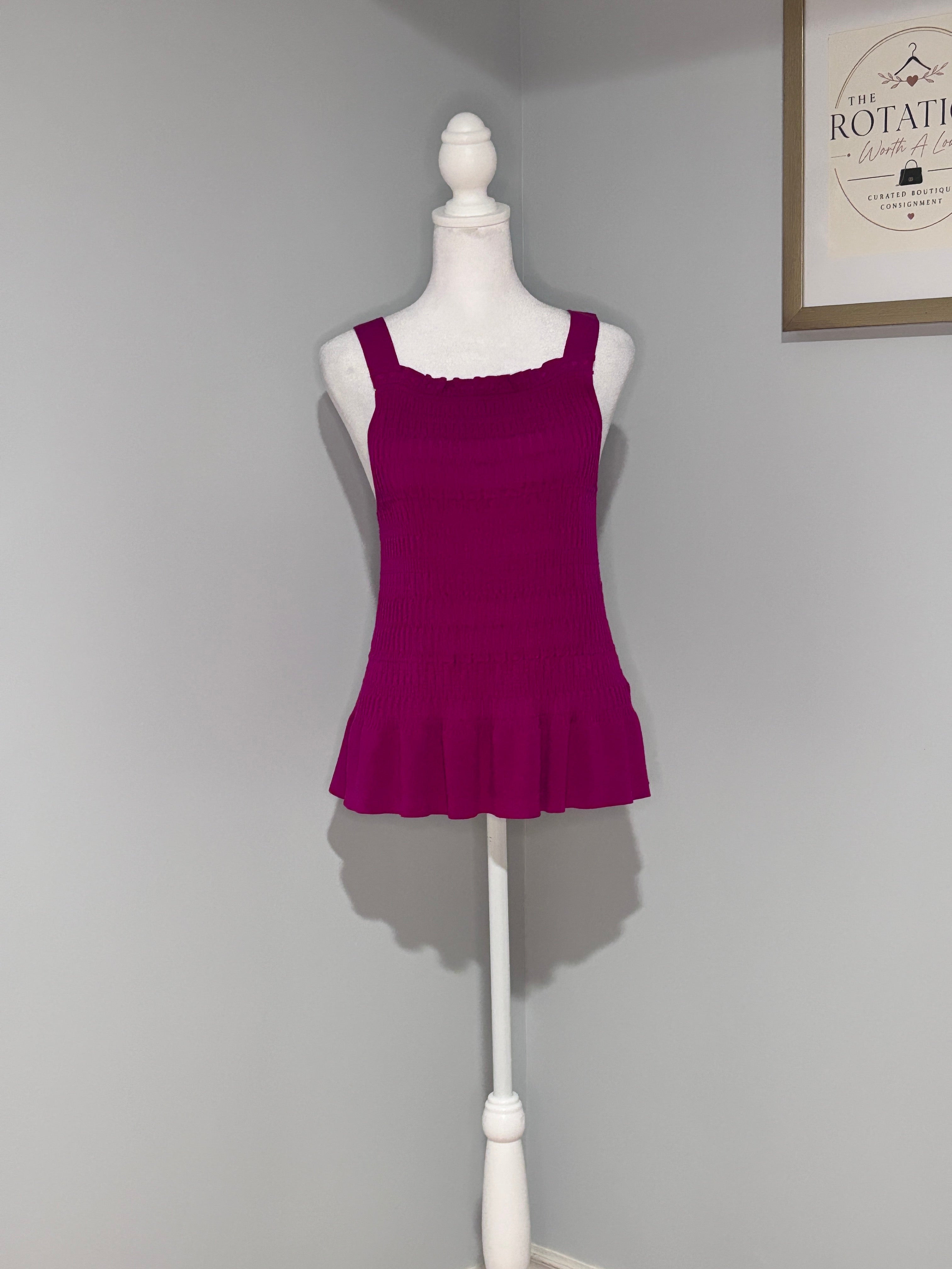 Banana Republic knit tank vibrant fuchsia Size Med