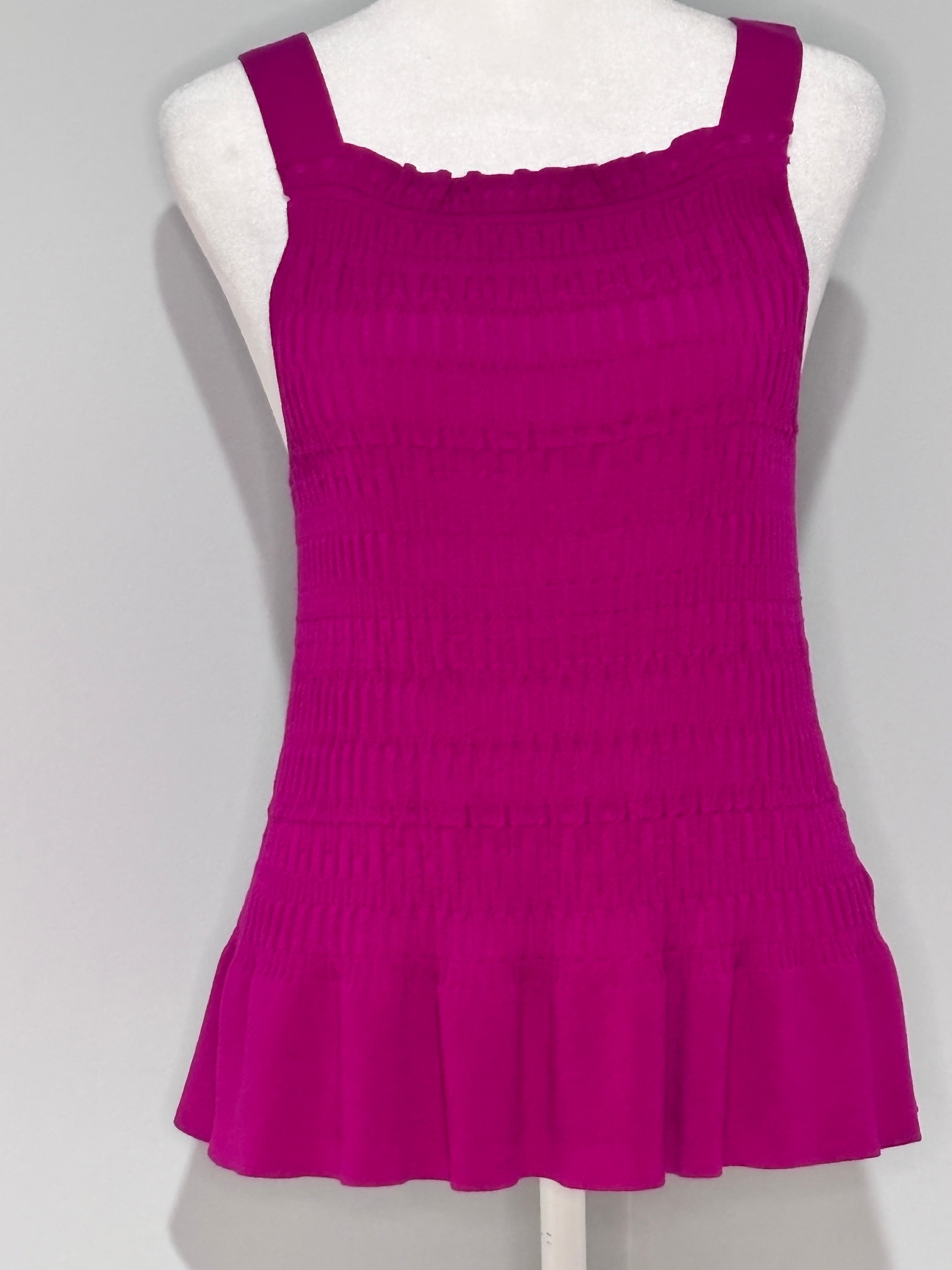 Banana Republic knit tank vibrant fuchsia Size Med