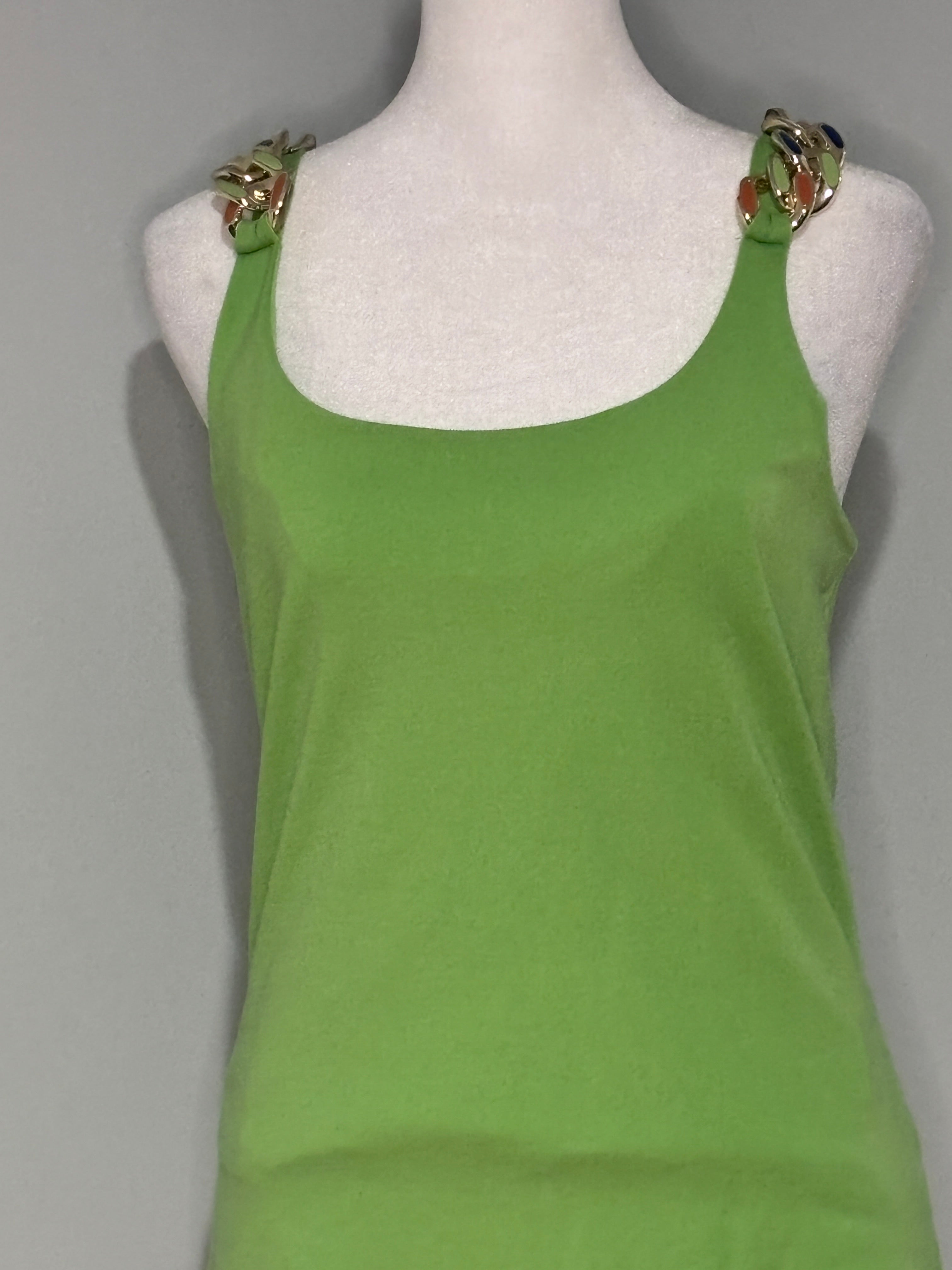 Melanie Lyne Lime Green Tank Size Medium