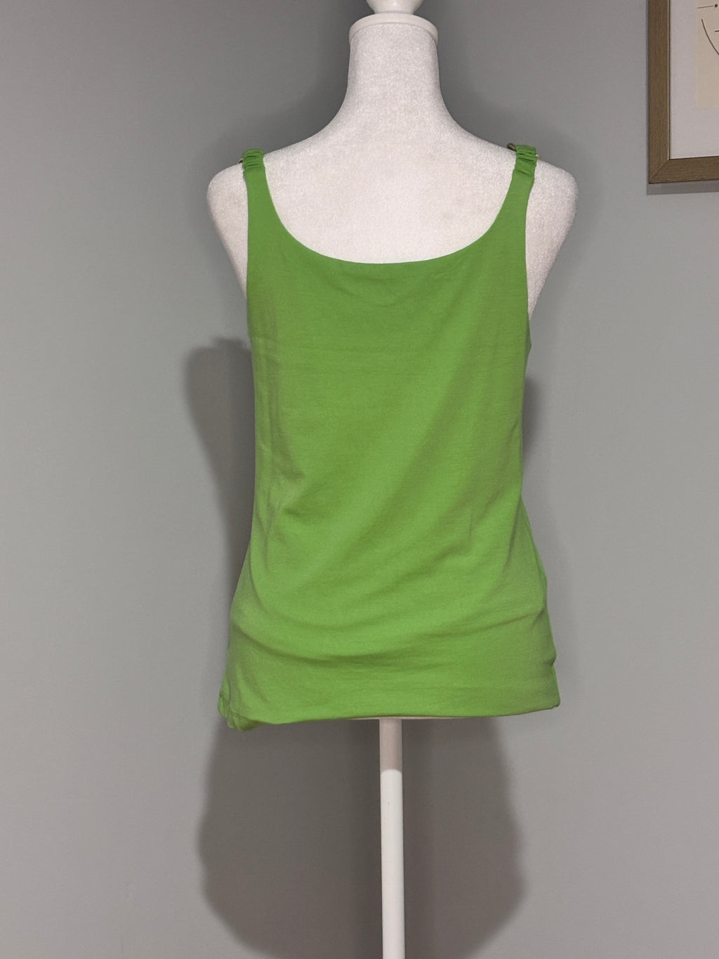 Melanie Lyne Lime Green Tank Size Medium