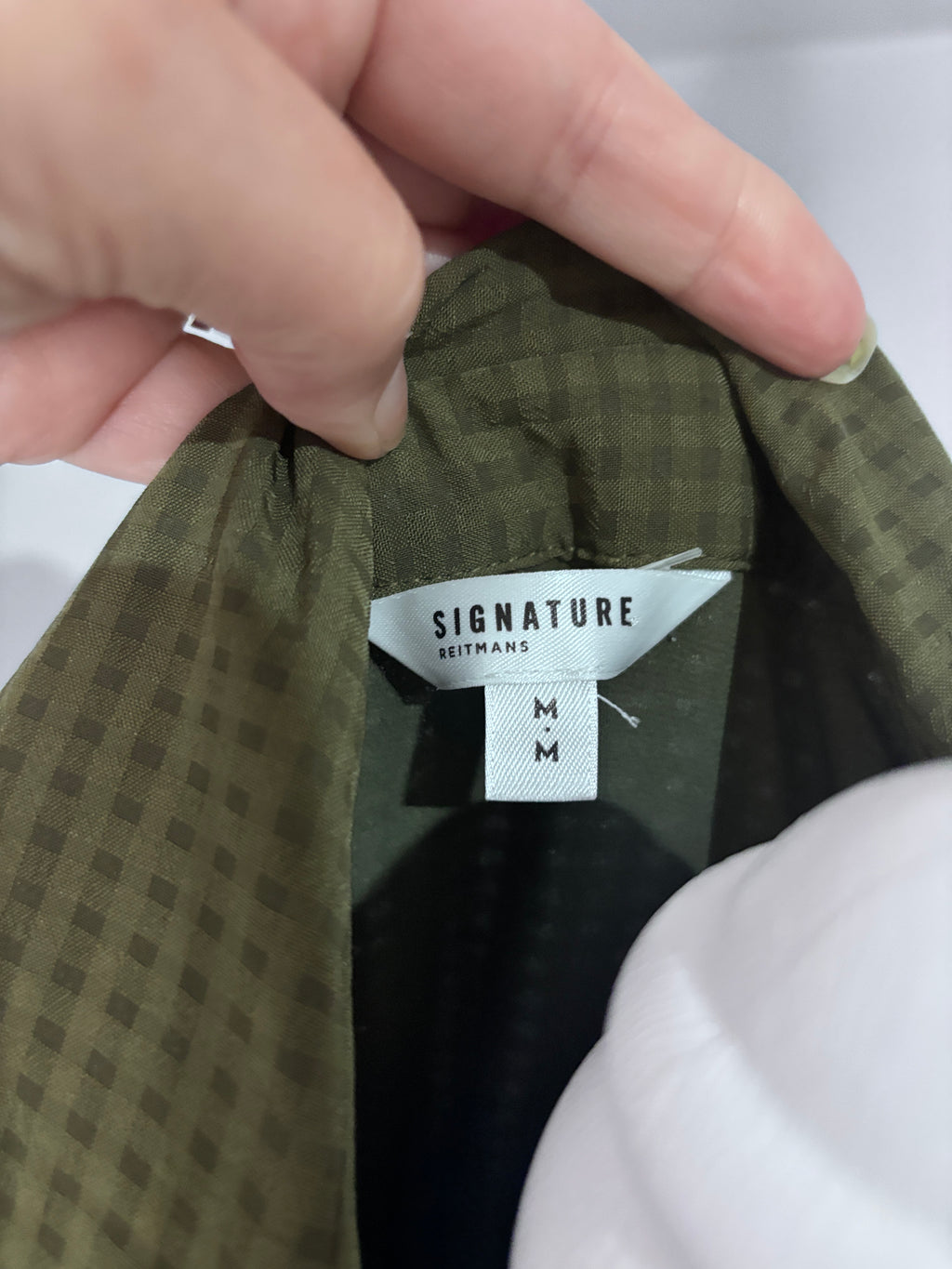 Reitmans Signature Olive Tiered Shirt Dress | Medium