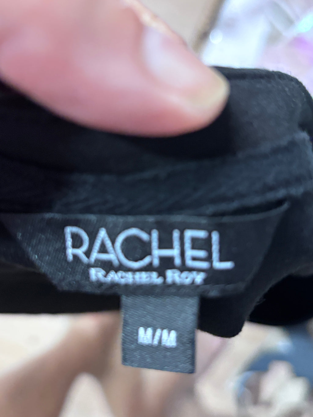 Rachel Roy Black Tie-Waist Dress | Medium