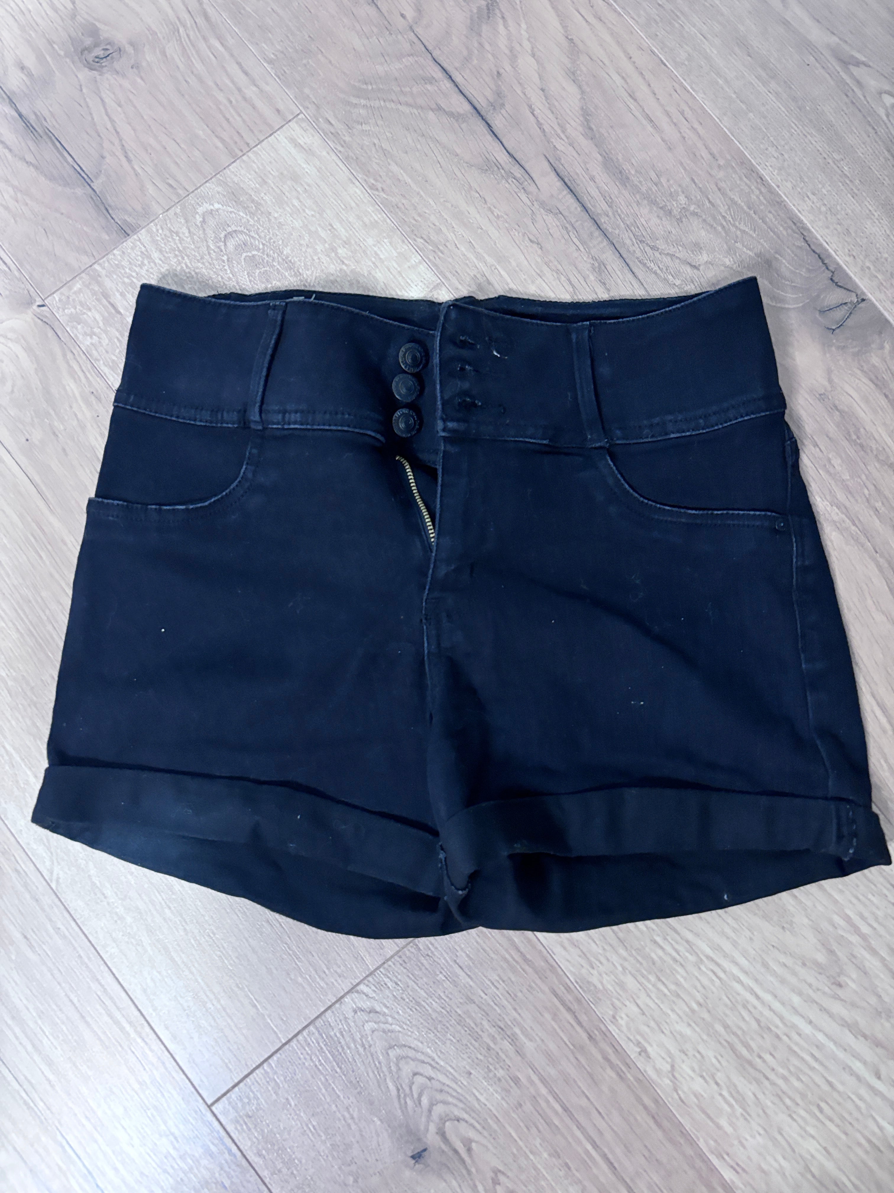 WallFlower Black Denim Shorts