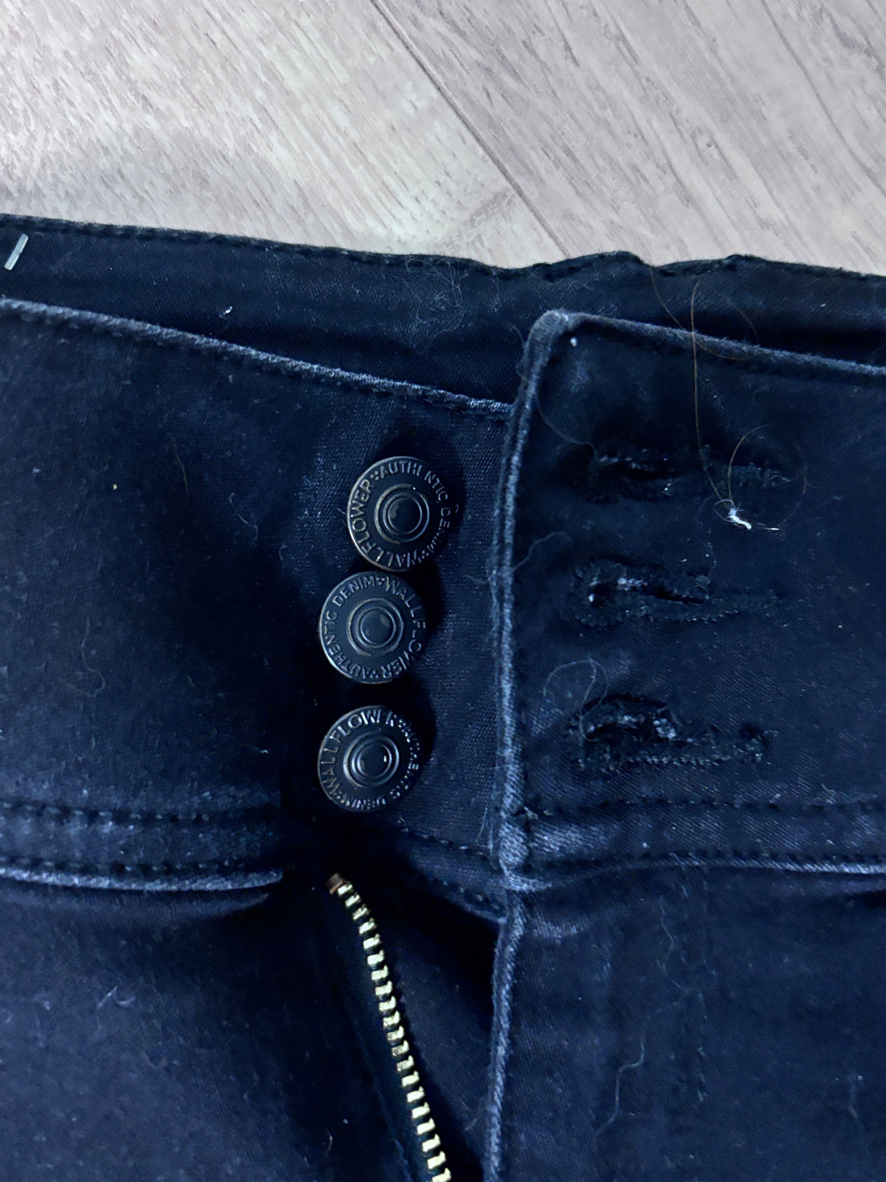 WallFlower Black Denim Shorts