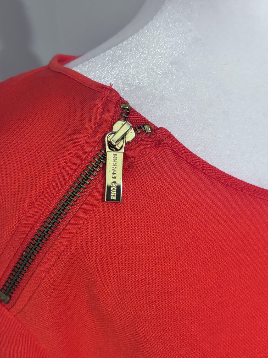 Michael Michael Kors Coral Zip Shoulder Top | XL