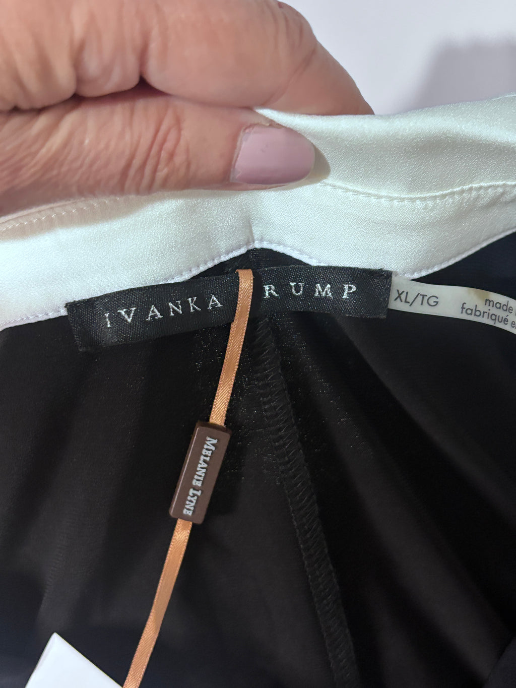 NWT Ivanka Trump Contrast Collar Shirt Dress | XL
