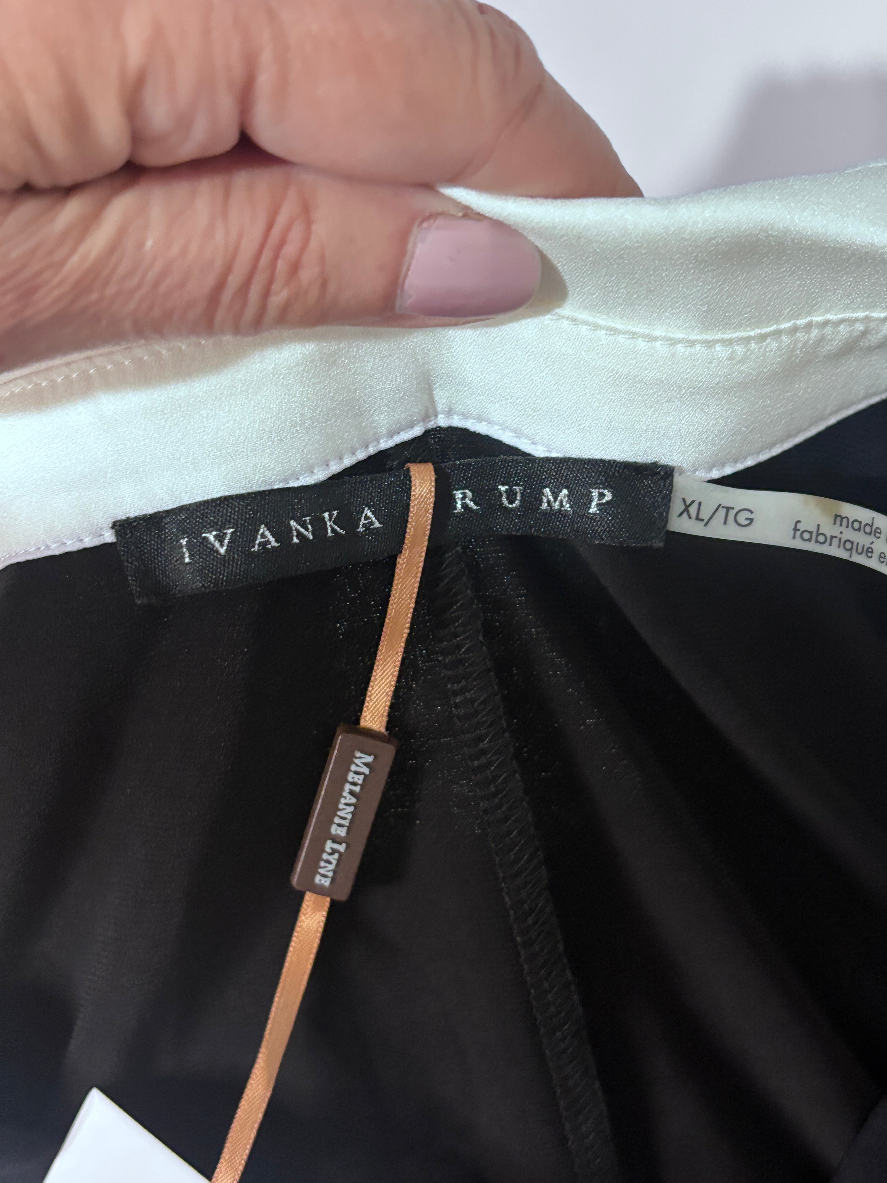 NWT Ivanka Trump Contrast Collar Shirt Dress | XL