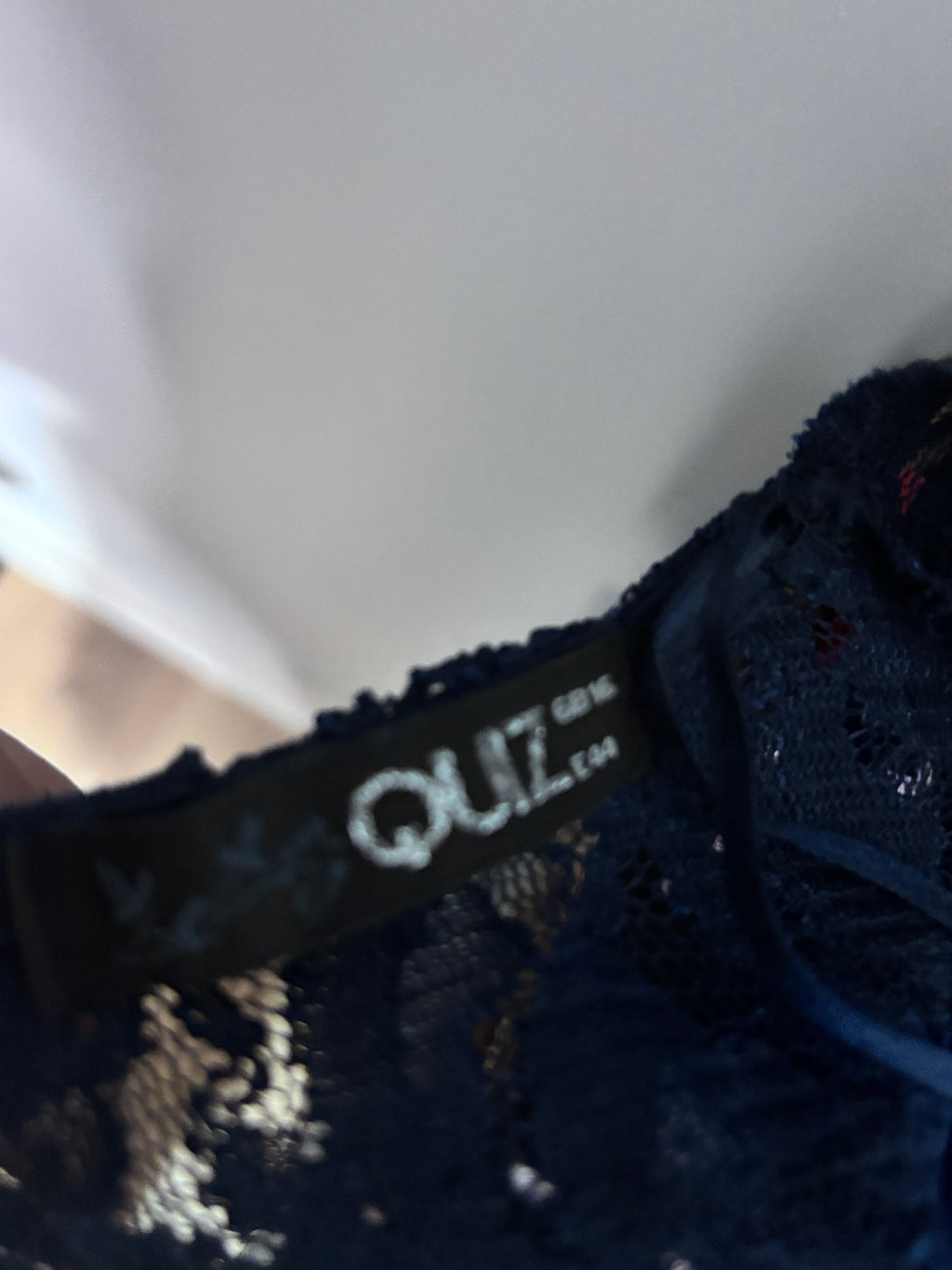 Navy Lace & Sequin Midi Dress | UK 16 (Approx. US/Canada 12)