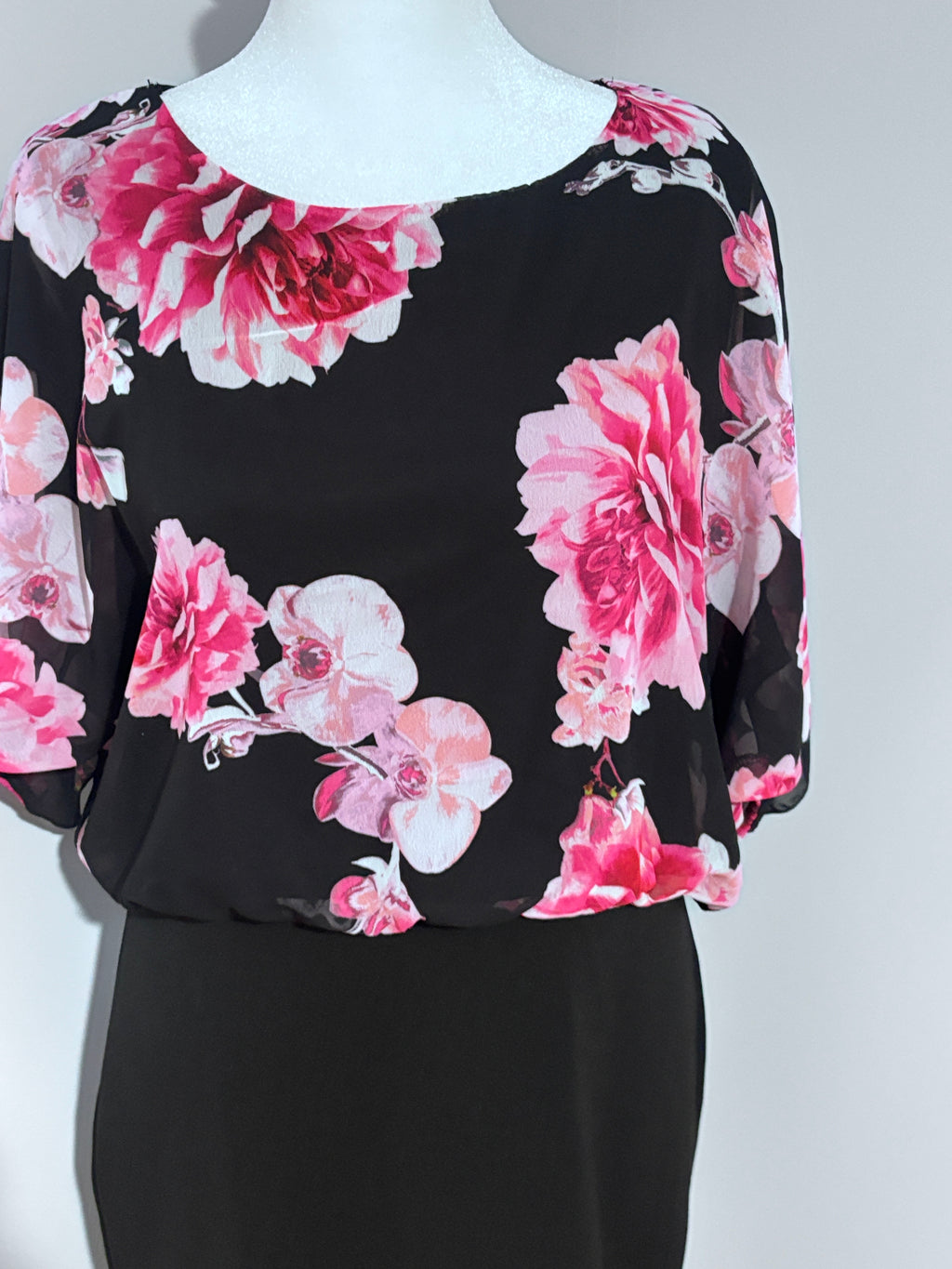 Floral Overlay Dress | UK 16 (Approx. US/Canada 14)
