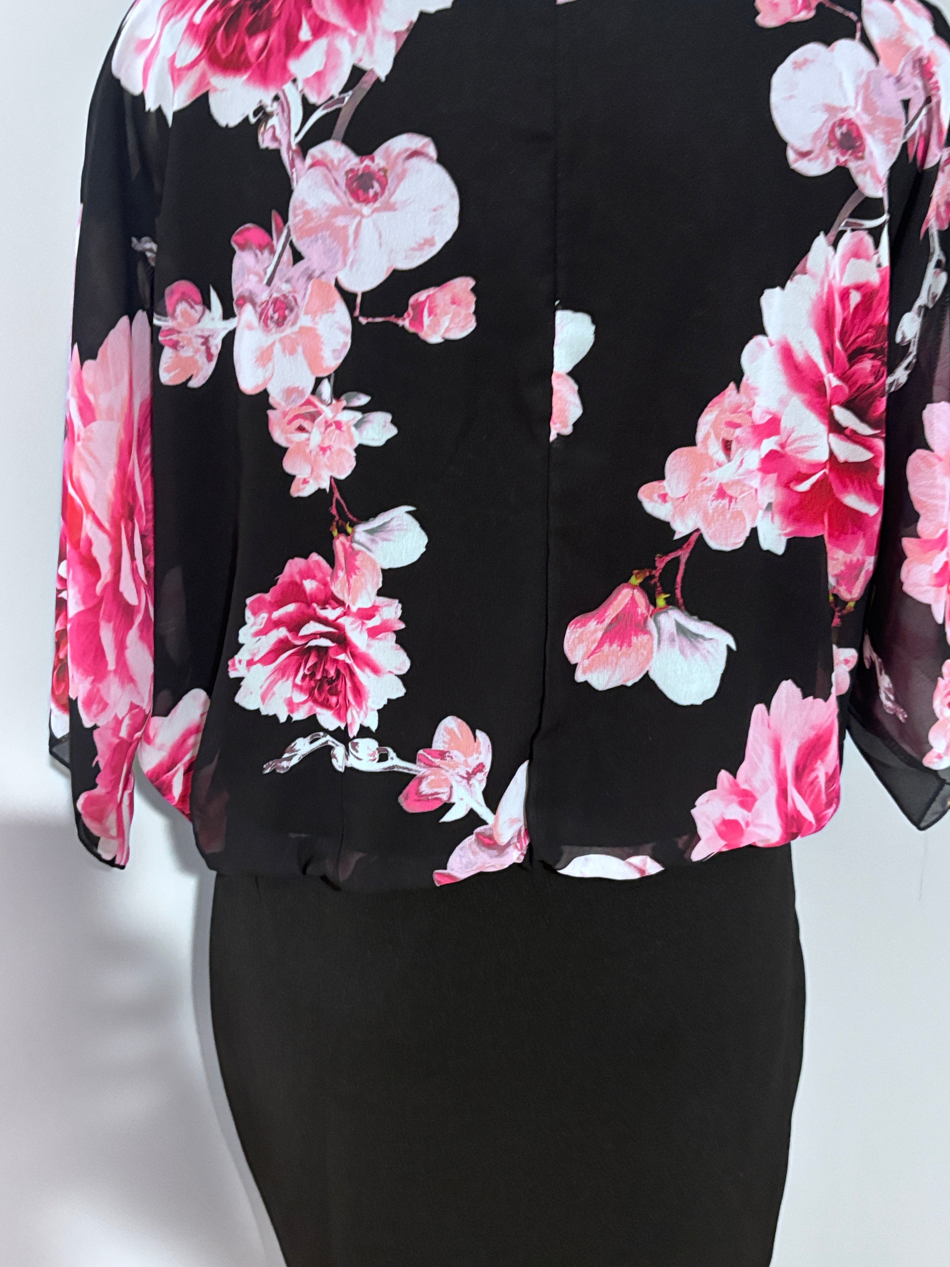 Floral Overlay Dress | UK 16 (Approx. US/Canada 14)