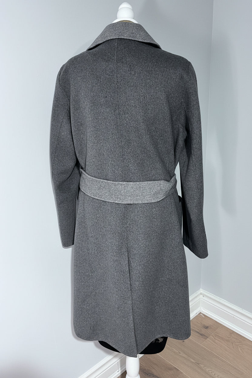 Nanette Lepore Grey Belted Wrap Coat – Size Large